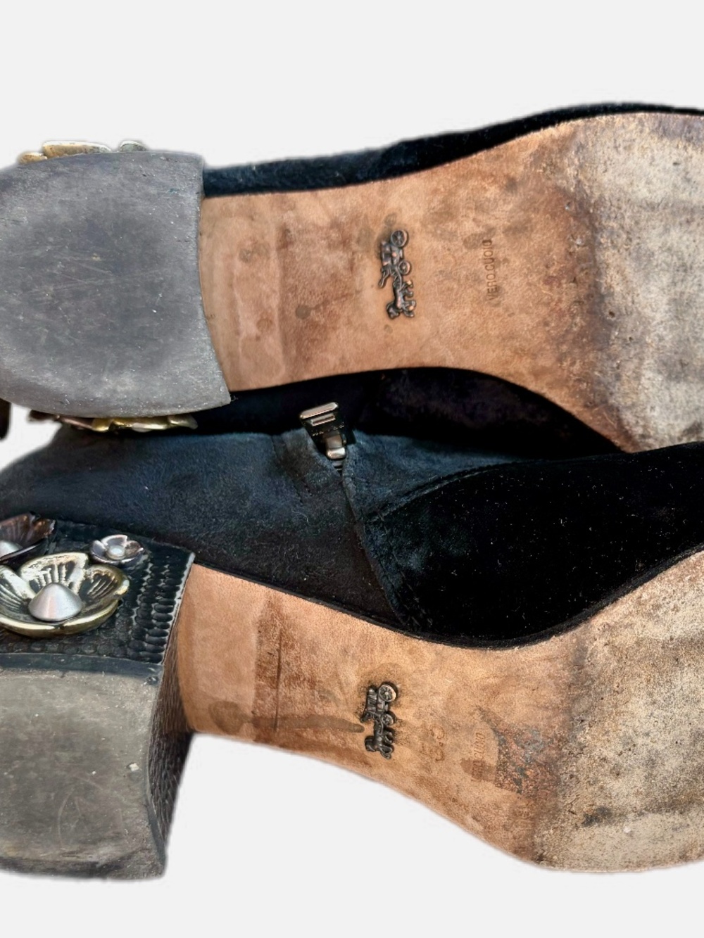 Coach Suede/Velveteen Ankle Boots - Picture 3 of 5